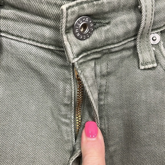 AG Adriano Goldschmied Womens Jeans 25R Dusty Green Ex-Boyfriend Slim Distressed - Picture 5 of 16